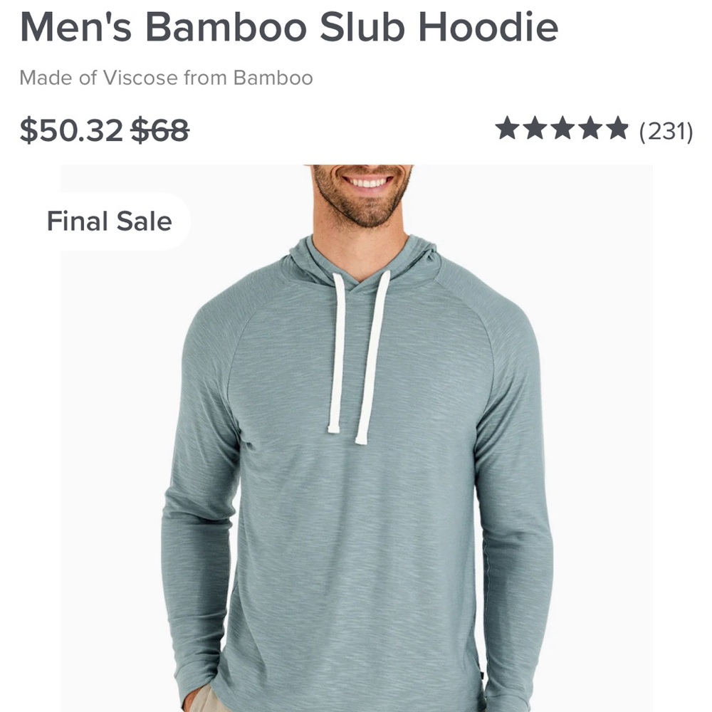Men’s Free Fly Bamboo Slub Hoodie